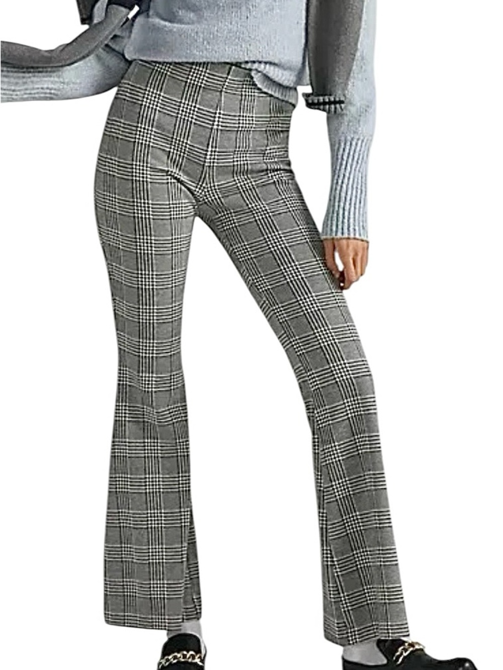 Maeve Anthropologie Plaid Pants Margot Kick Flare Cropped High Rise Trouser XS
